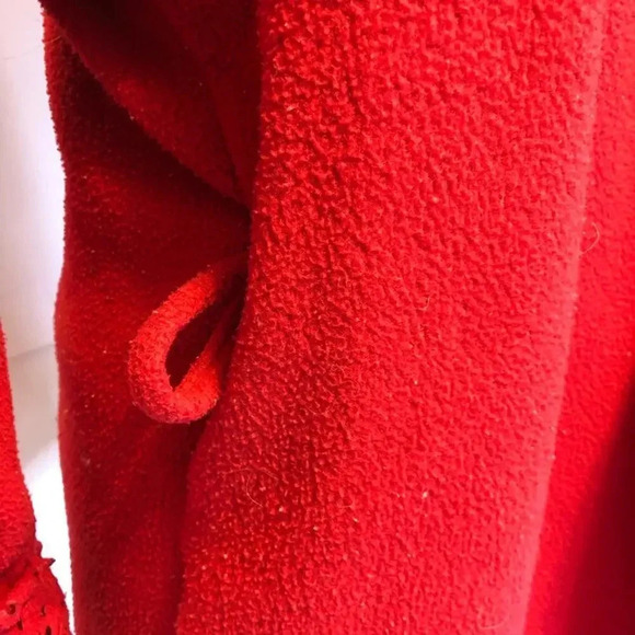 Vintage 90s Bali Studio women Terri Cloth Red bathrobe Nightgown size S - Picture 9 of 10